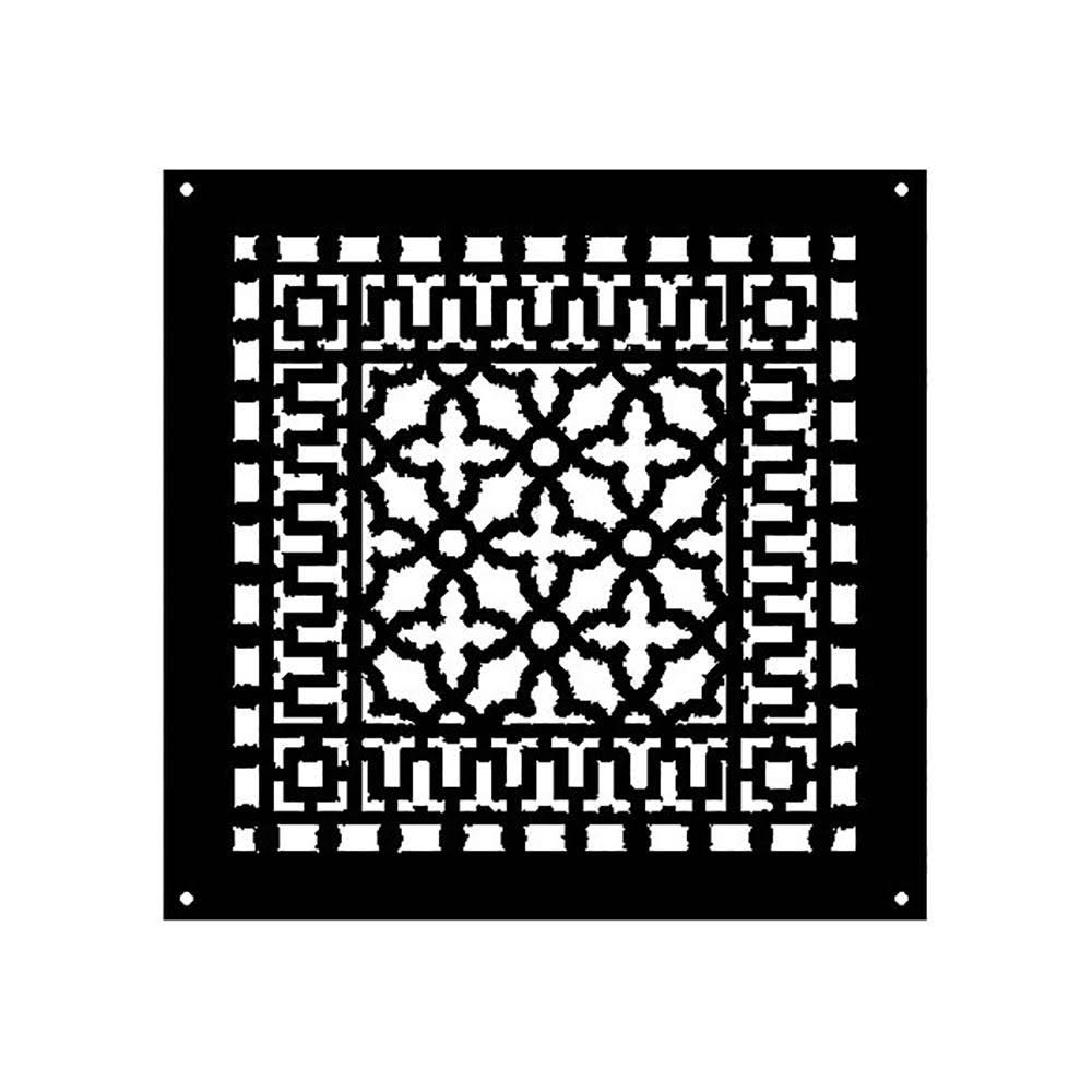 14-in x 14-in Cast Iron Floor Register in Black W329