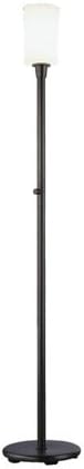 Deep Patina Bronze Lamps with Frosted White Glass Shades O53115