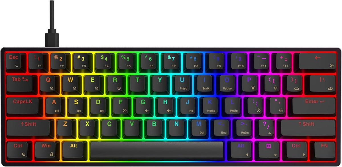 61 Keys Aluminum Hot Swappable RGB Mechanical Gaming Keyboard H854