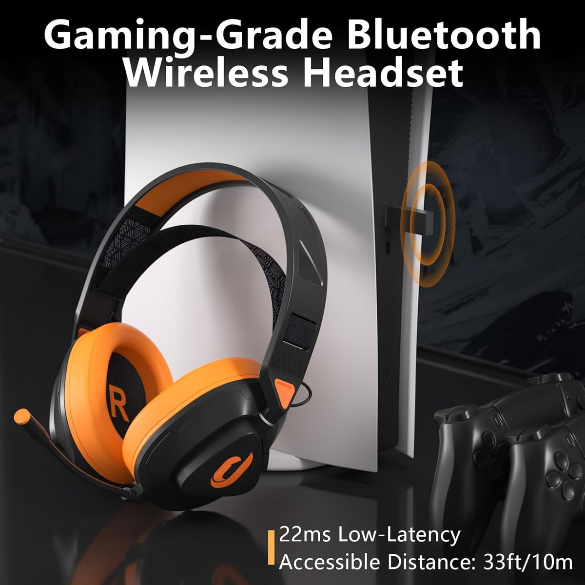 Wireless Gaming Headset with Detachable Mic P697555