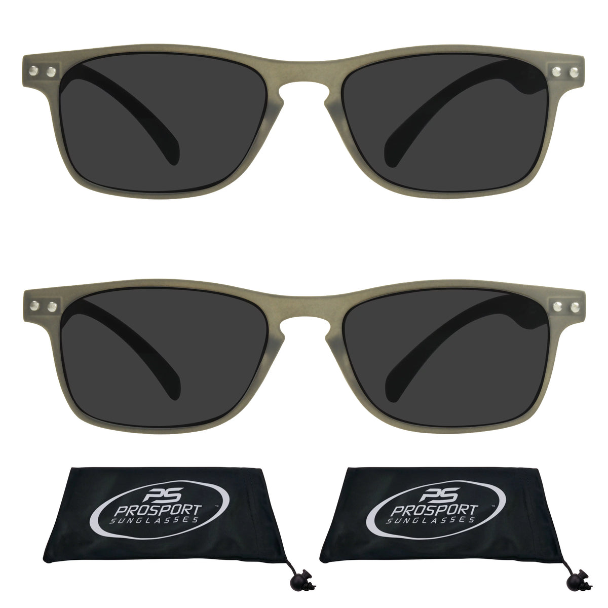 2 Pairs Black Frame Reading Sunglasses G4334