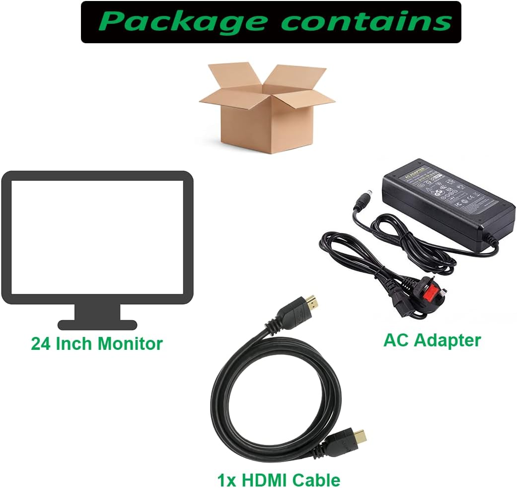 24 Inch FHD LCD Monitor with VGA and HDMI Ports I3894