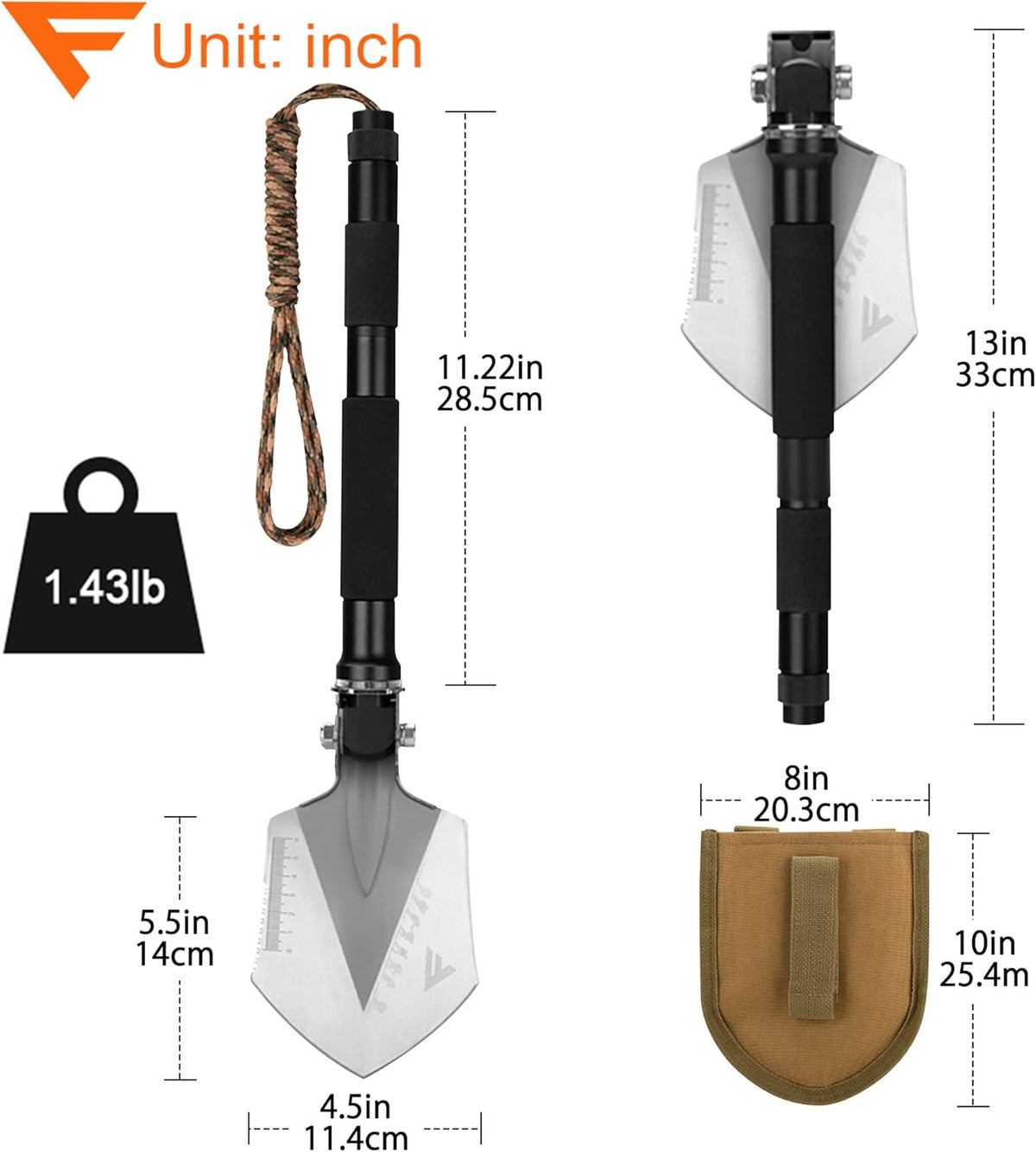 Military Folding Shovel Multitool M3459