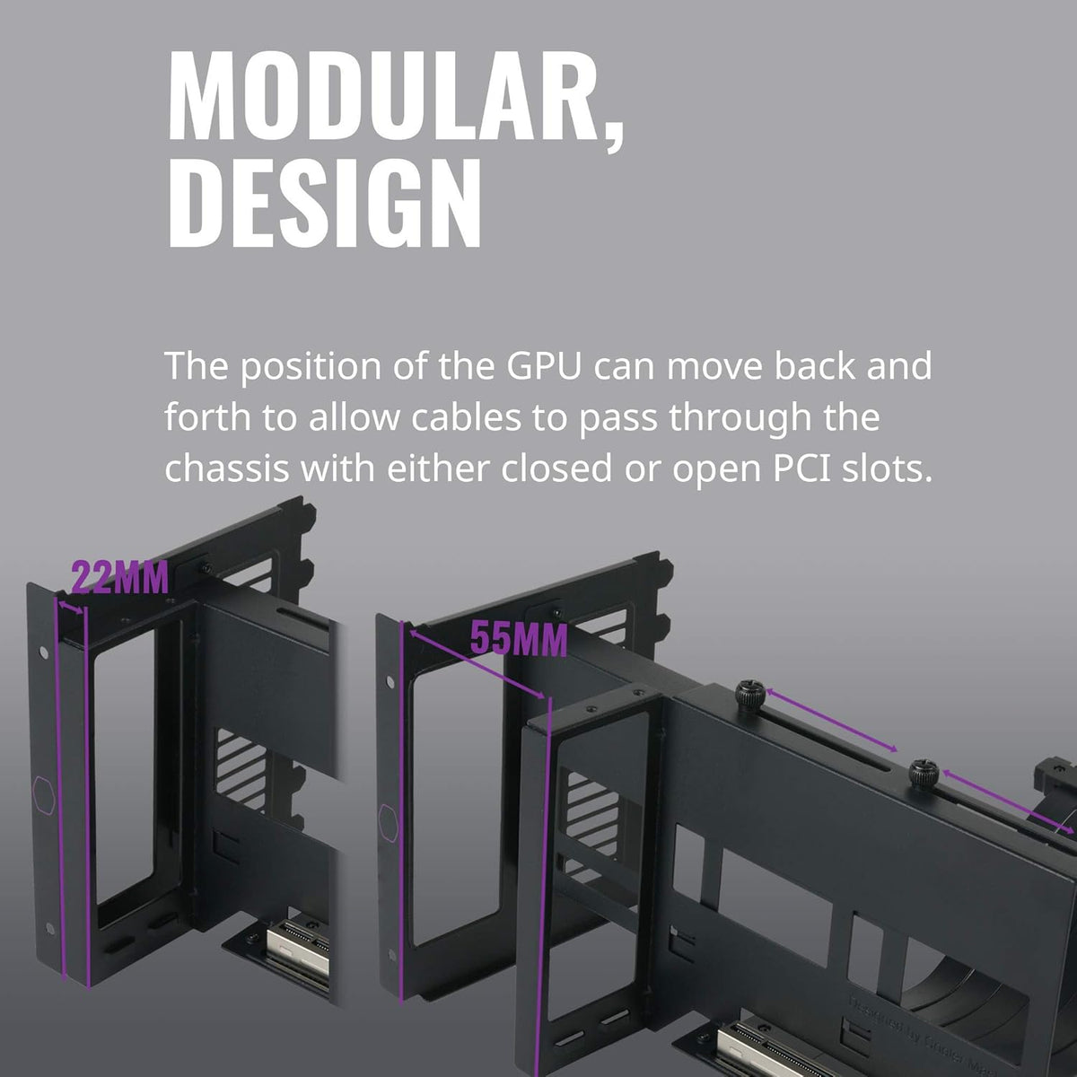 Vertical Graphics Card Holder Kit with Riser Cable O91586