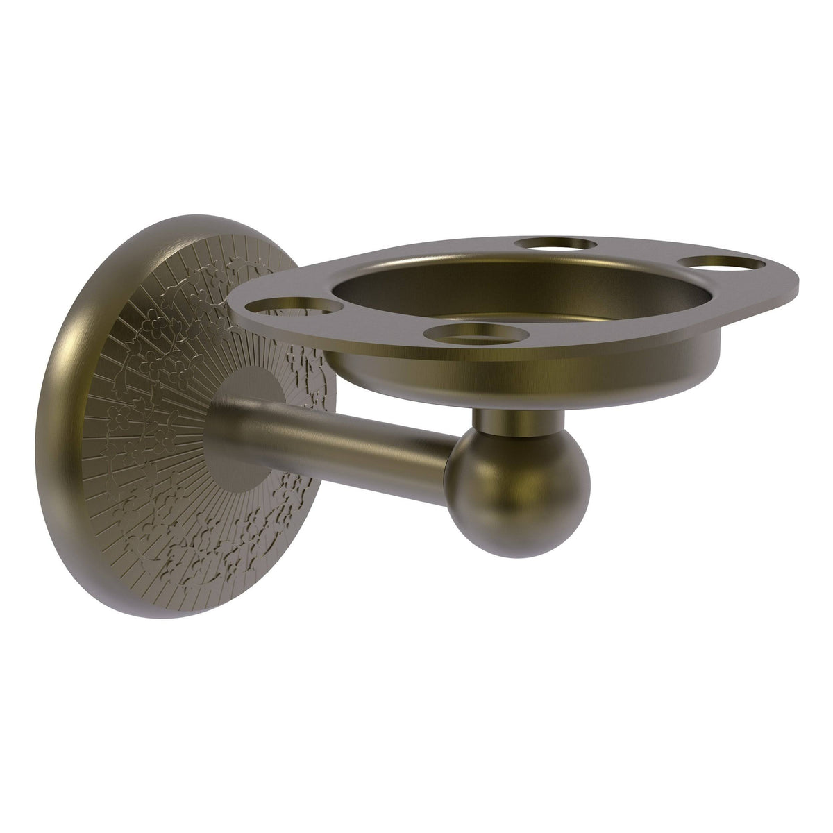 Antique Brass Tumbler and Toothbrush Holder U4452