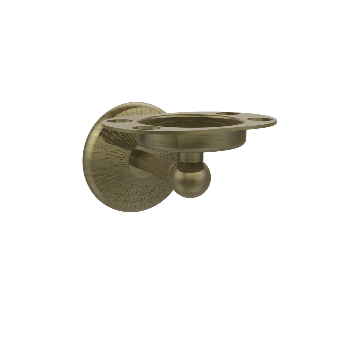 Antique Brass Tumbler and Toothbrush Holder U4452