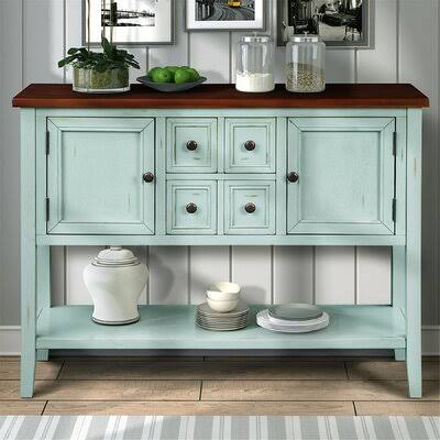 46x22 Wide 4 Drawer Acacia Wood Buffet Table X808