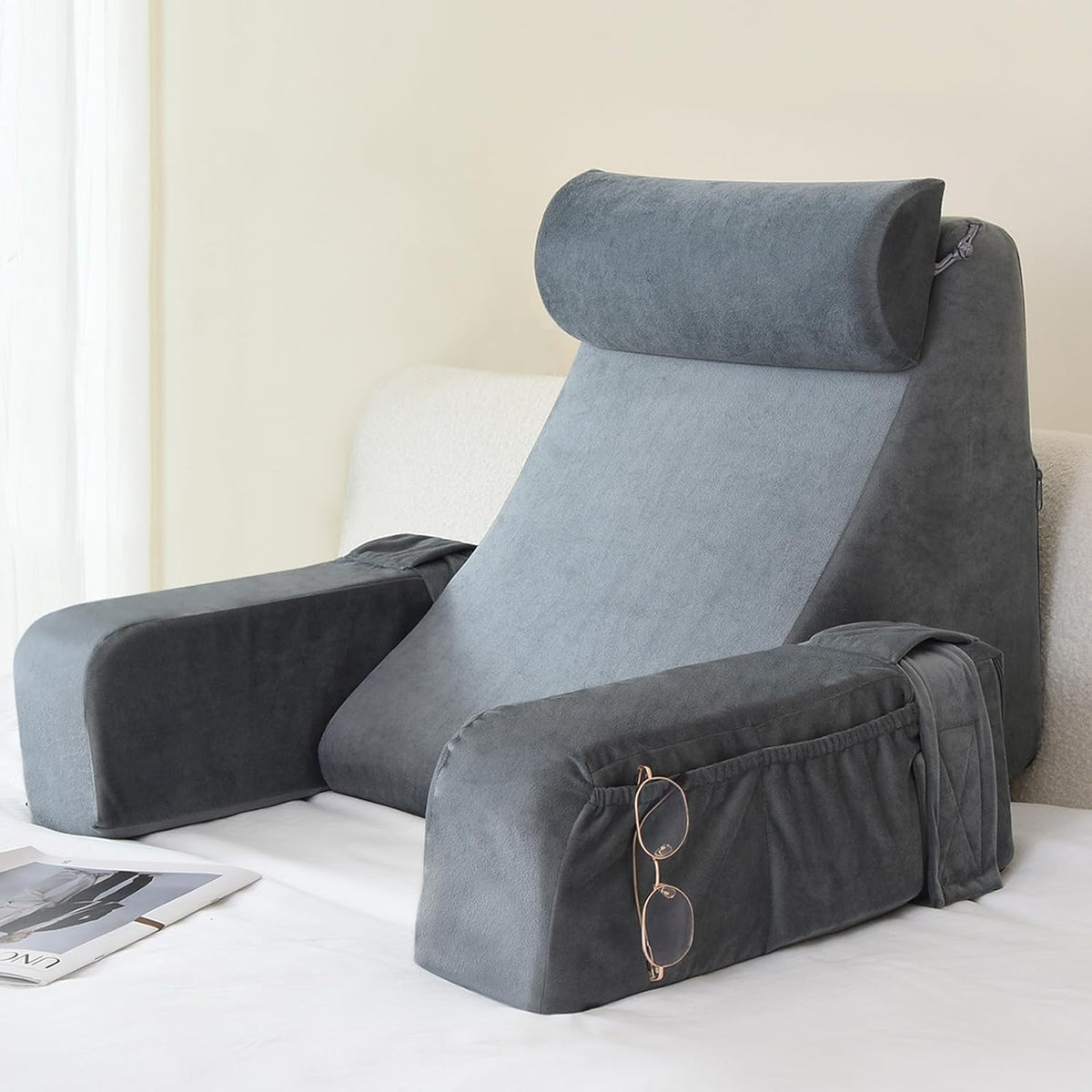 Medium Grey Reading Pillow G3539