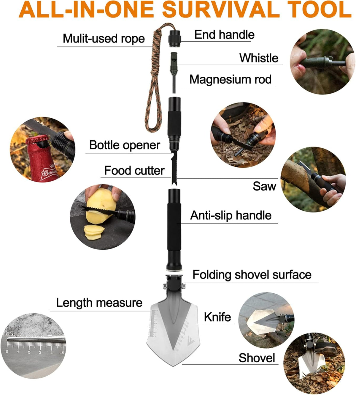 Military Folding Shovel Multitool M3459