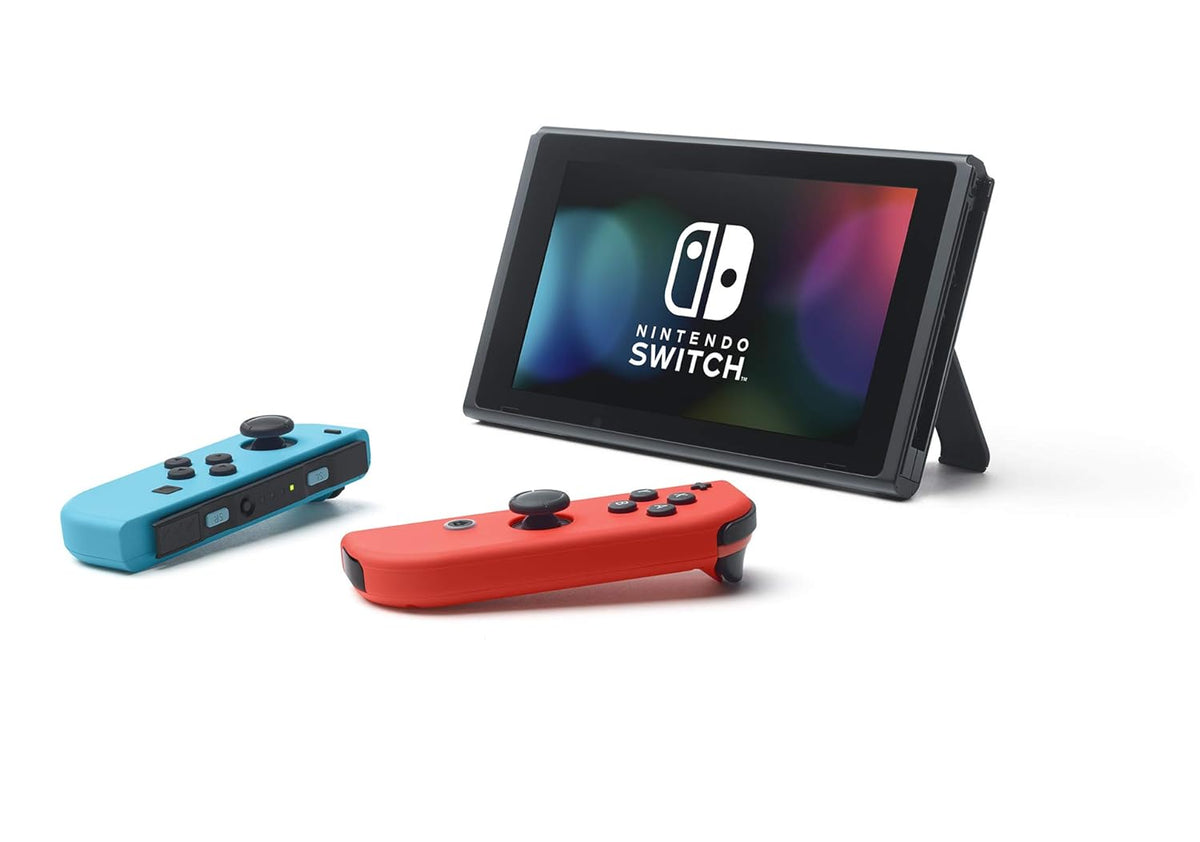 Nintendo Switch OLED Model with Neon Red/Blue Joy-Con and Pro Controller W133