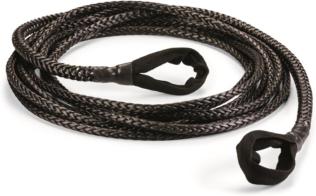 Synthetic Winch Cable Rope Extension with Loop Ends, 3/8 Diameter x 50' Length, 5 Ton Capacity W514607