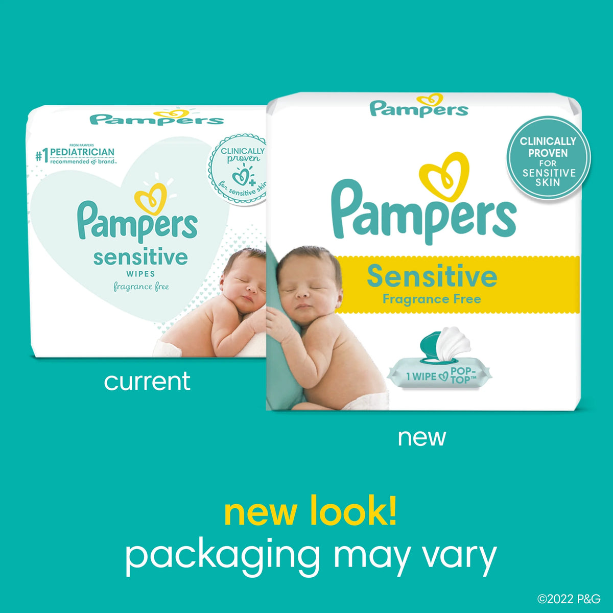 Sensitive Perfume Free Baby Wipes, 7X Pop-Top Packs, 392 Ct S874826
