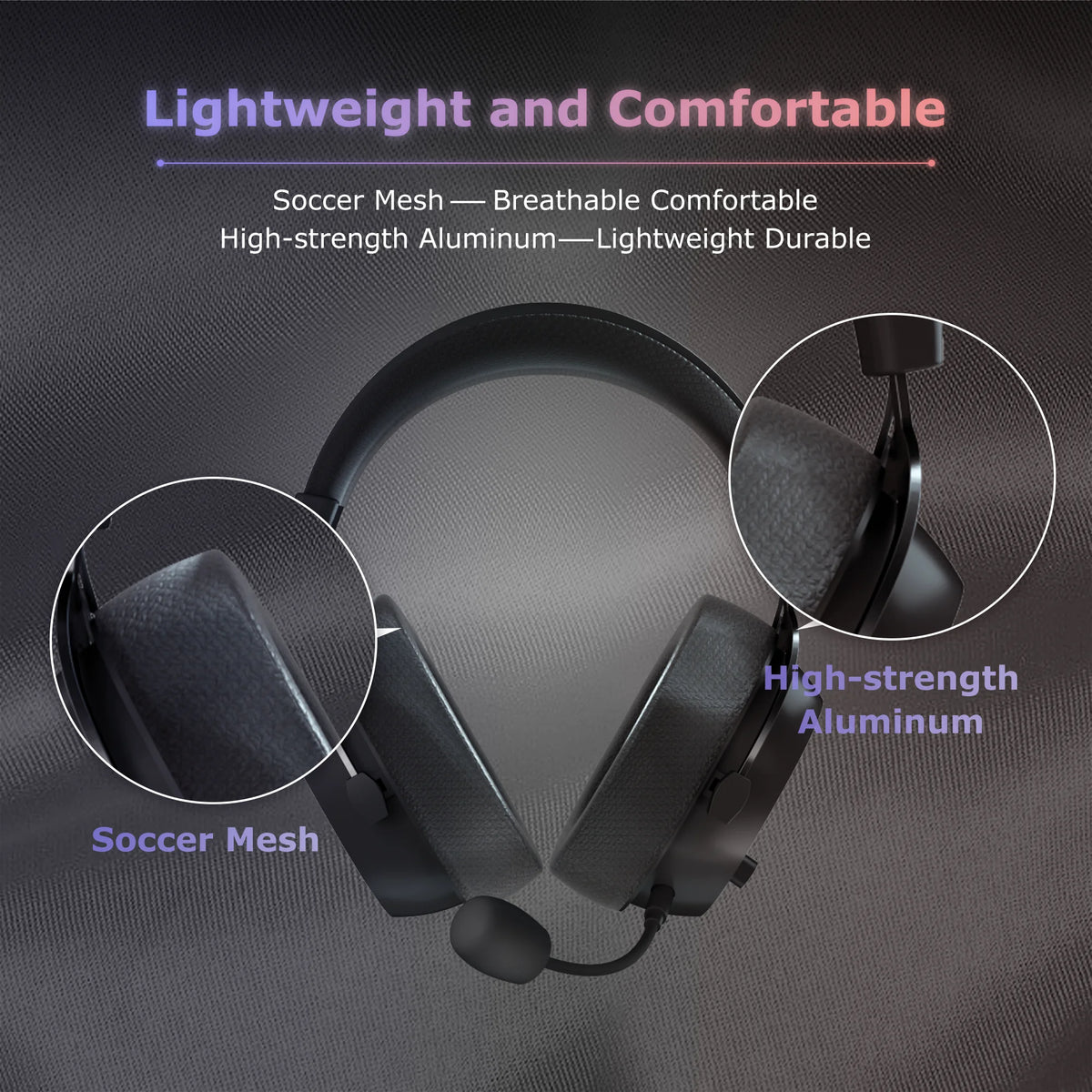 Wireless Gaming Headset with Detachable Noise-Canceling Microphone H85564