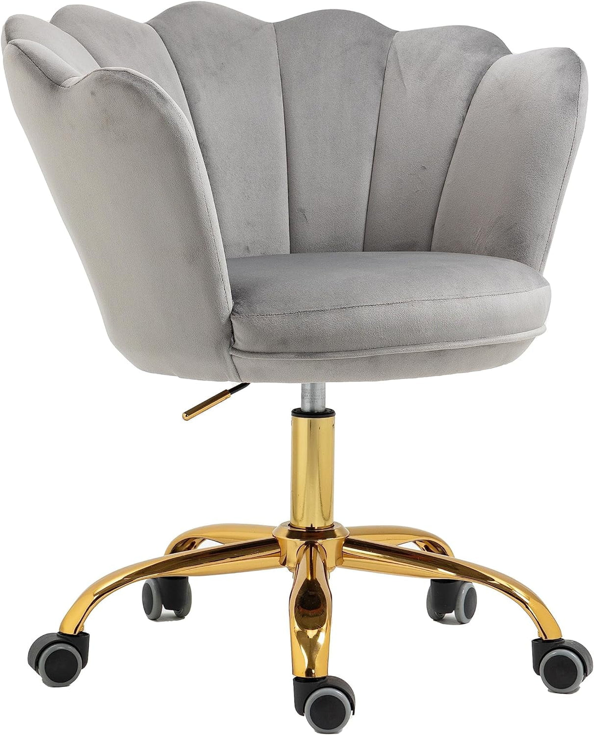Velvet Upholstered Swivel Task Chair with Wheels J625944