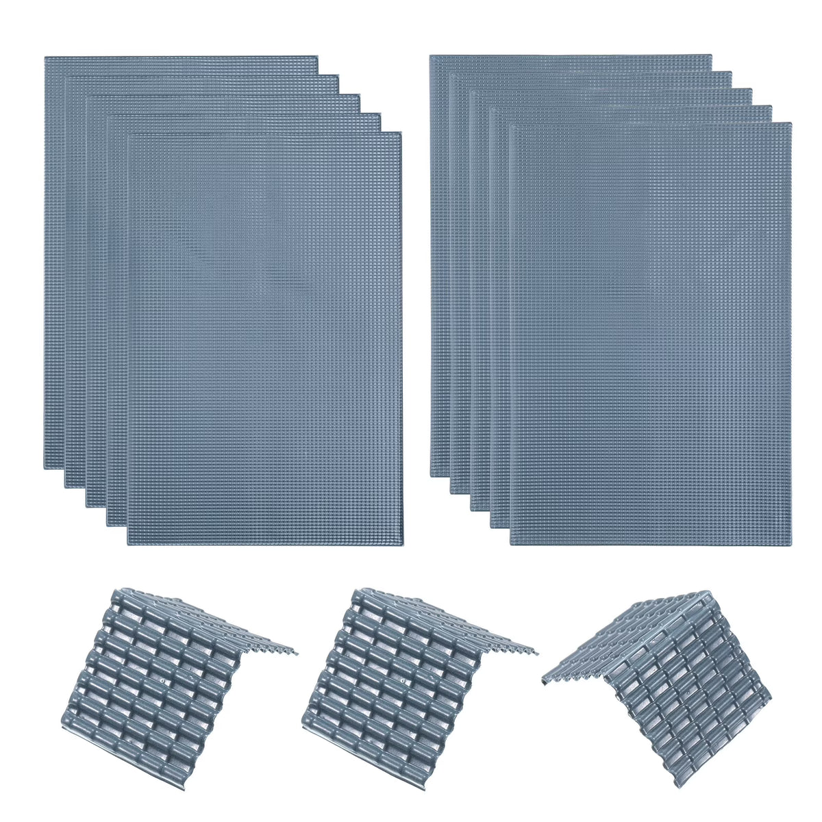Dark Grey PVC Miniature Roof Tiles Pack of 10 V39861