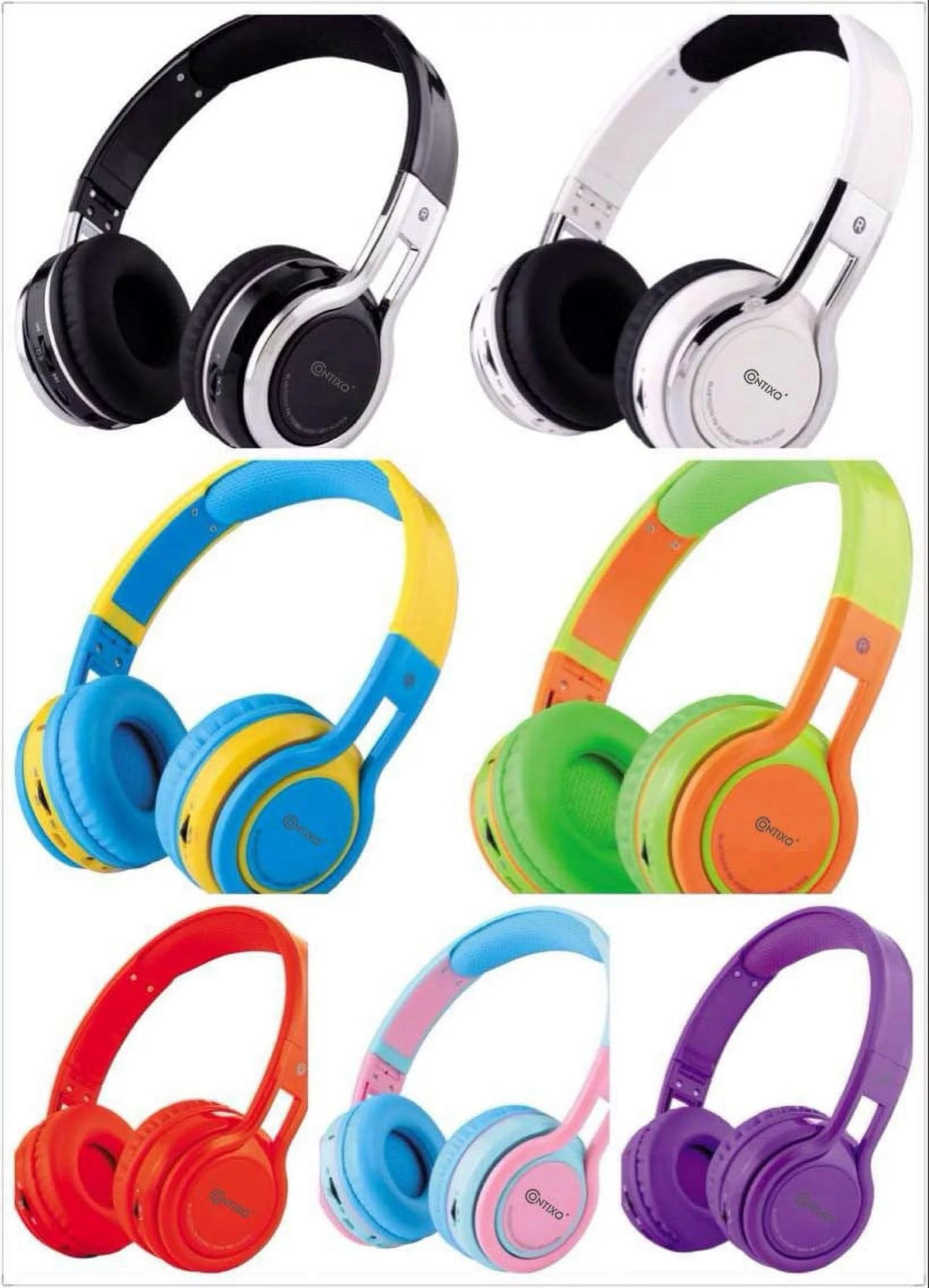 Kid Safe 85dB On Ear Foldable Wireless Bluetooth Headphone Q182