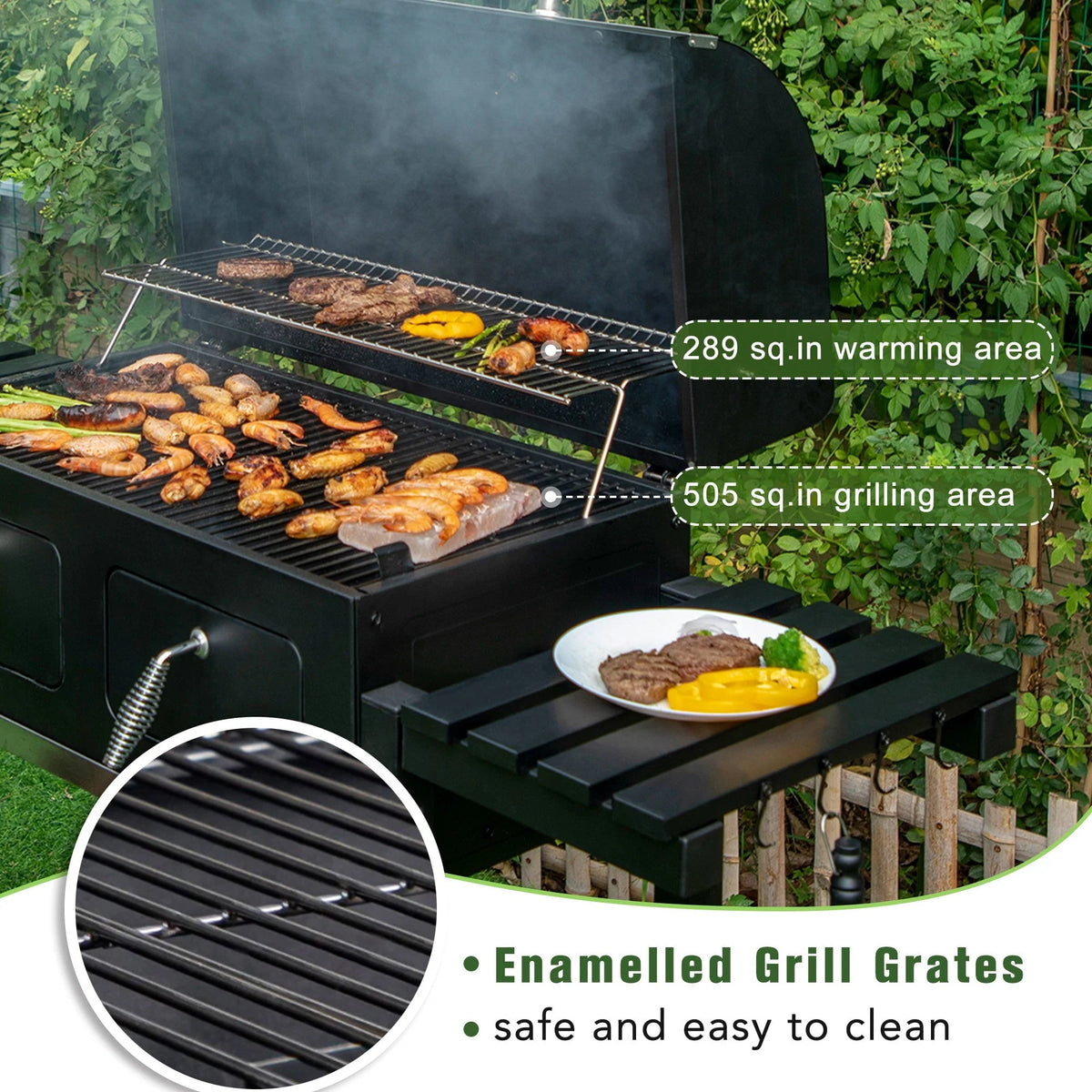 34-inch Portable Charcoal BBQ Grill V799545