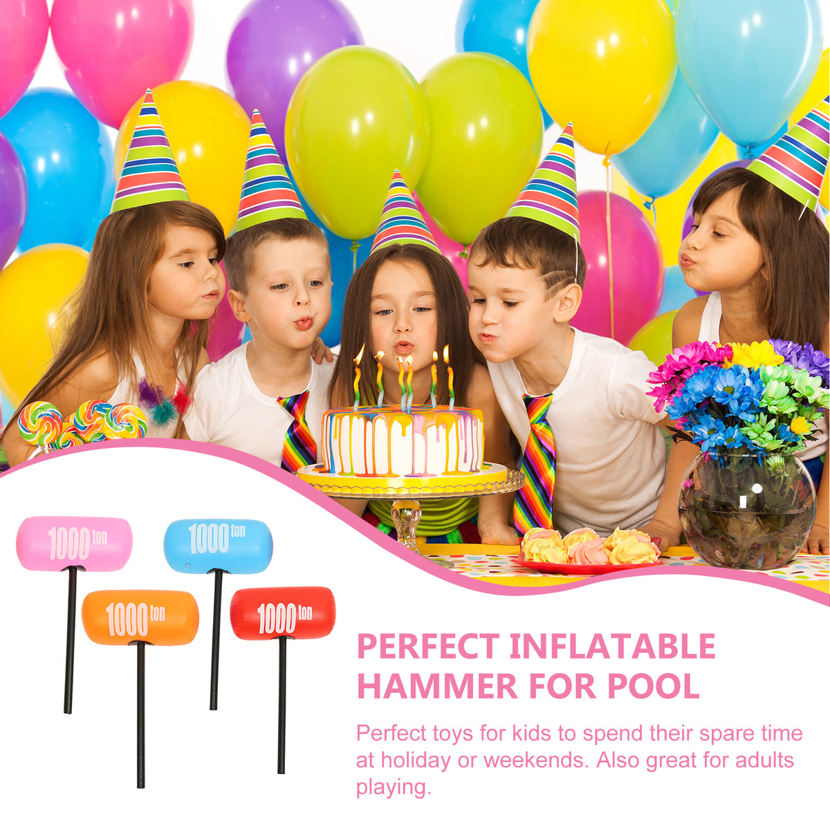4pcs Inflatable Hammer PVC Toys T541