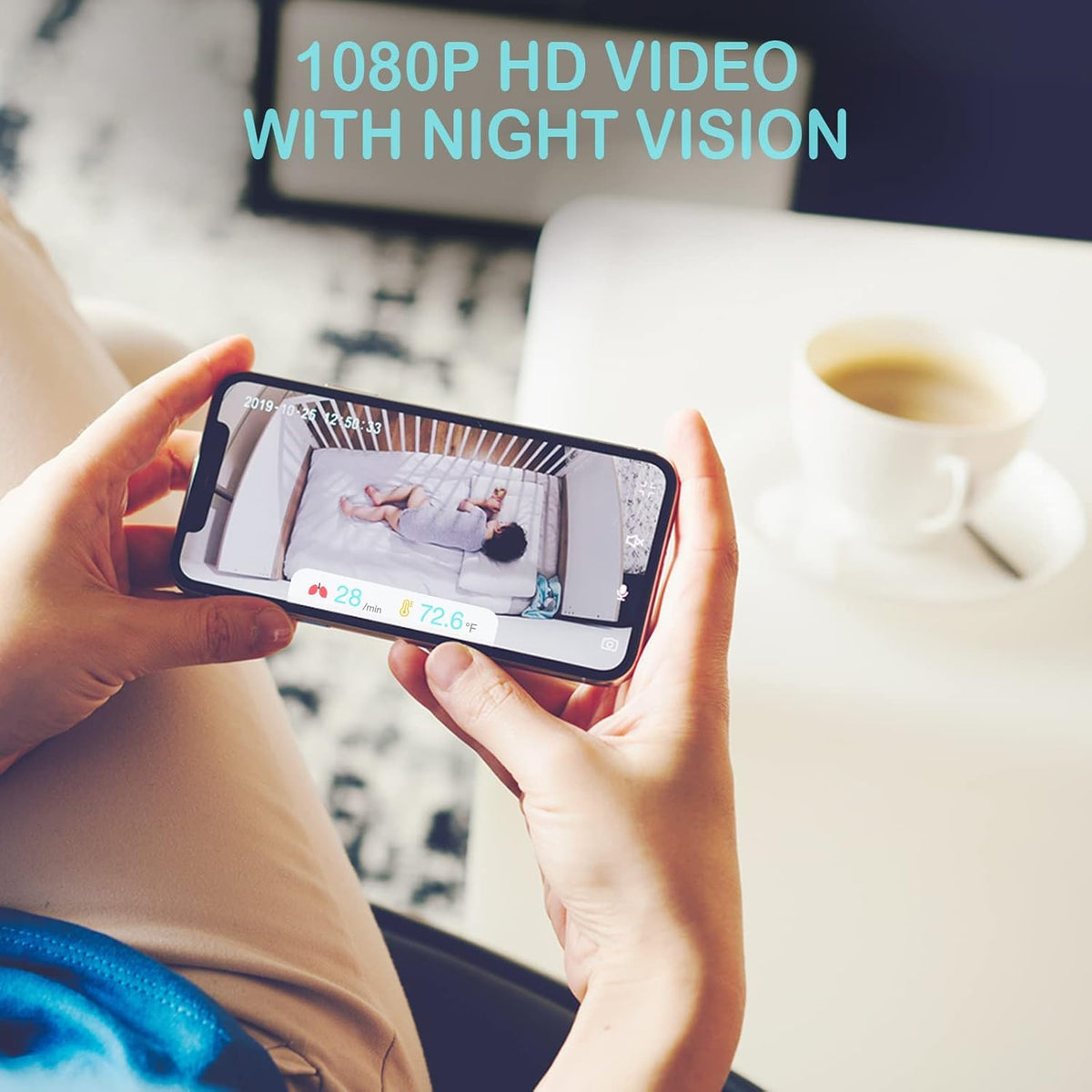 1080P HD WiFi Video Baby Monitor with Night Vision and 2-Way Talk J145