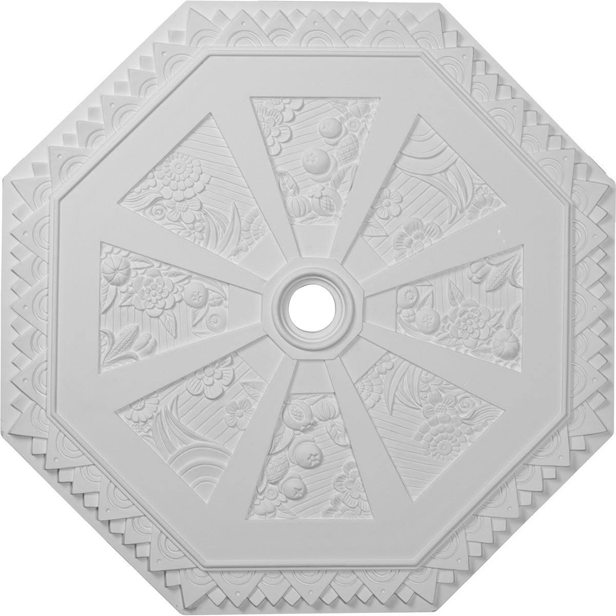 29 1/8x22OD x 2 1/4x22ID x 1 1/8x22P Spring Octagonal Ceiling Medallion O539