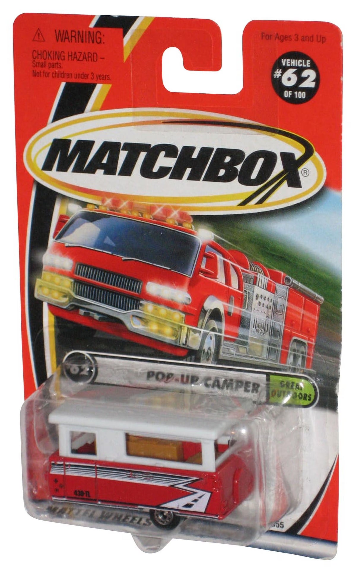 Red & White Pop-Up Camper Toy Vehicle I466