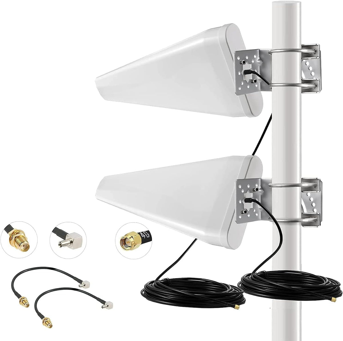 11dBi Dual MIMO Wideband Directional Yagi Panel 3G 4G Long Range Cellular SMA/TS9 Connector Antenna with 10 Meter Cable O831457