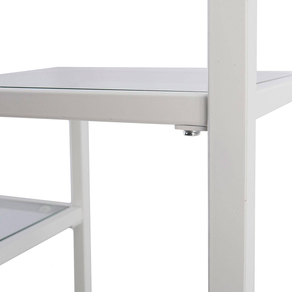 White Asymmetrical Bookcase Q6620