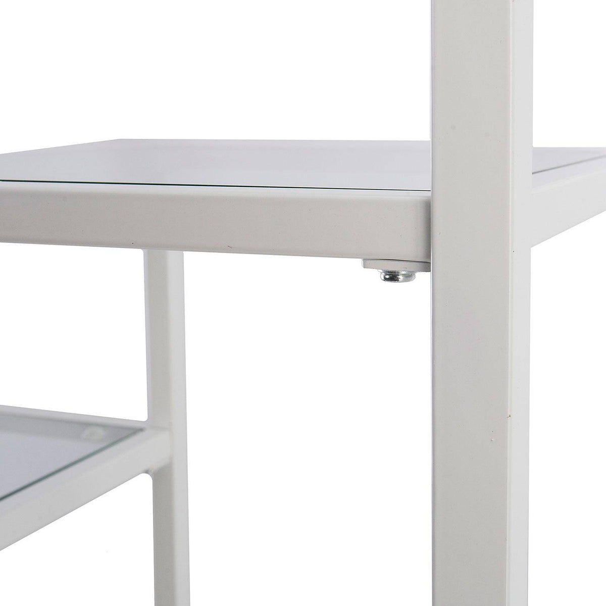 White Asymmetrical Bookcase Q6620