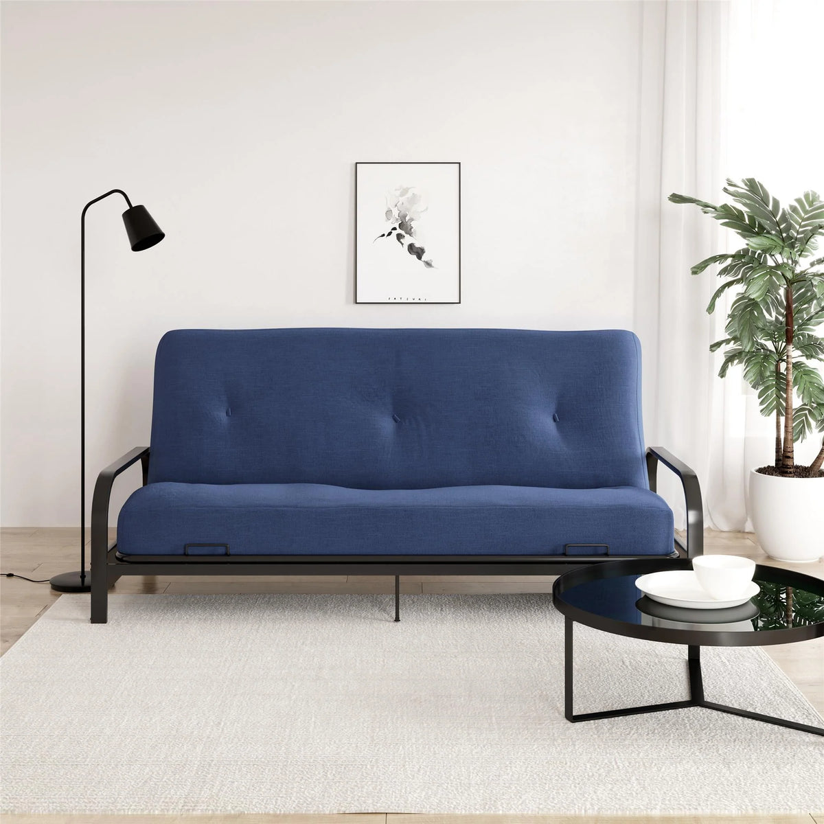 Blue 8 Inch Full Futon Mattress F6167