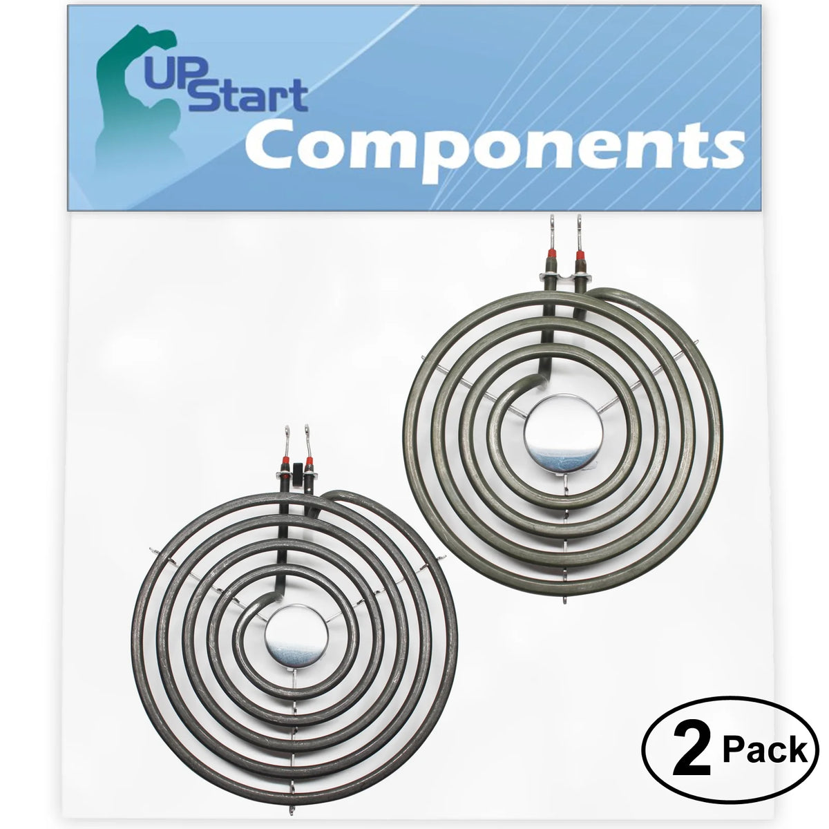 2-Pack 8 inch 5 Turns & 6 inch 4 Turns Surface Burner Elements for Range S508