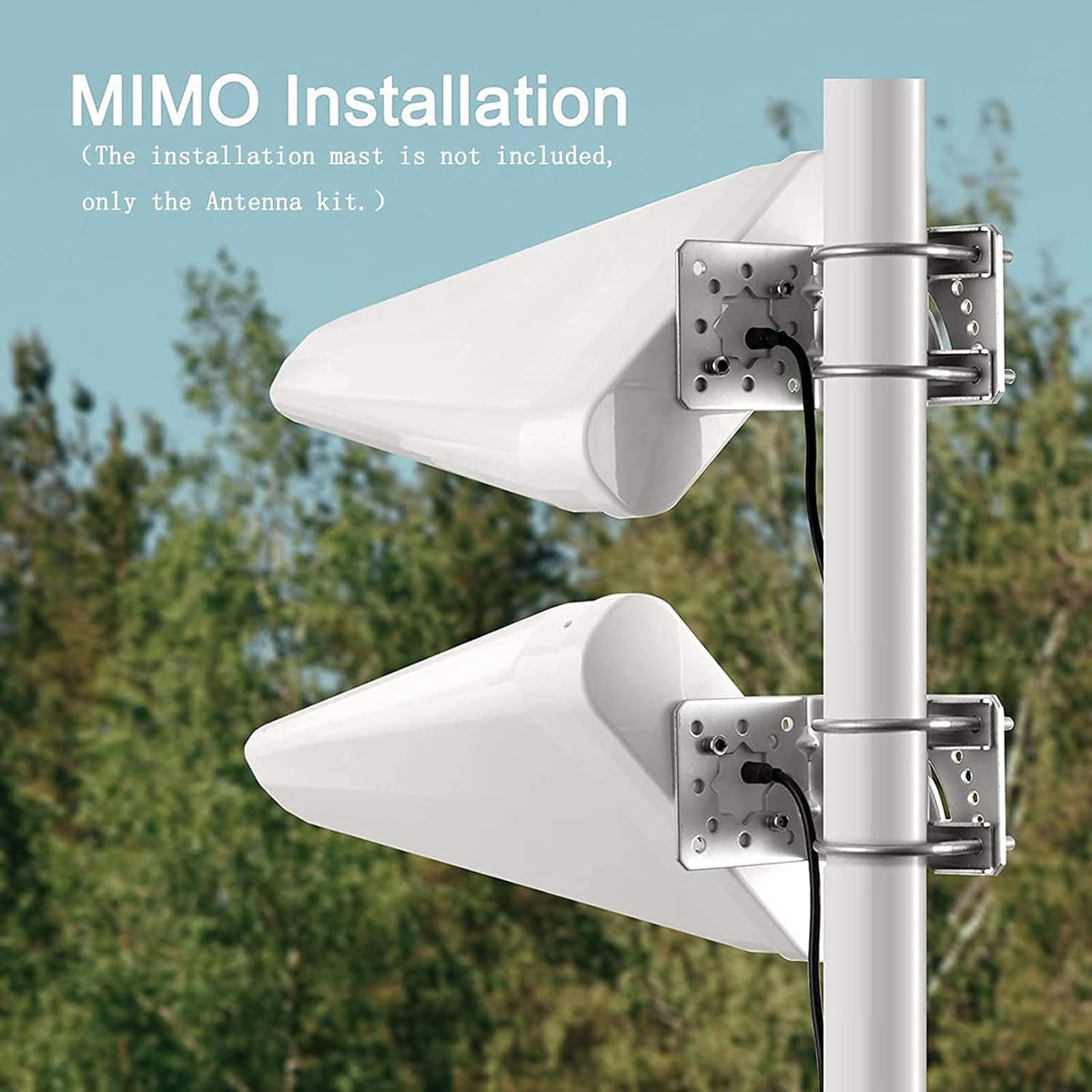 11dBi Dual MIMO Wideband Directional Yagi Panel 3G 4G Long Range Cellular SMA/TS9 Connector Antenna with 10 Meter Cable O831457