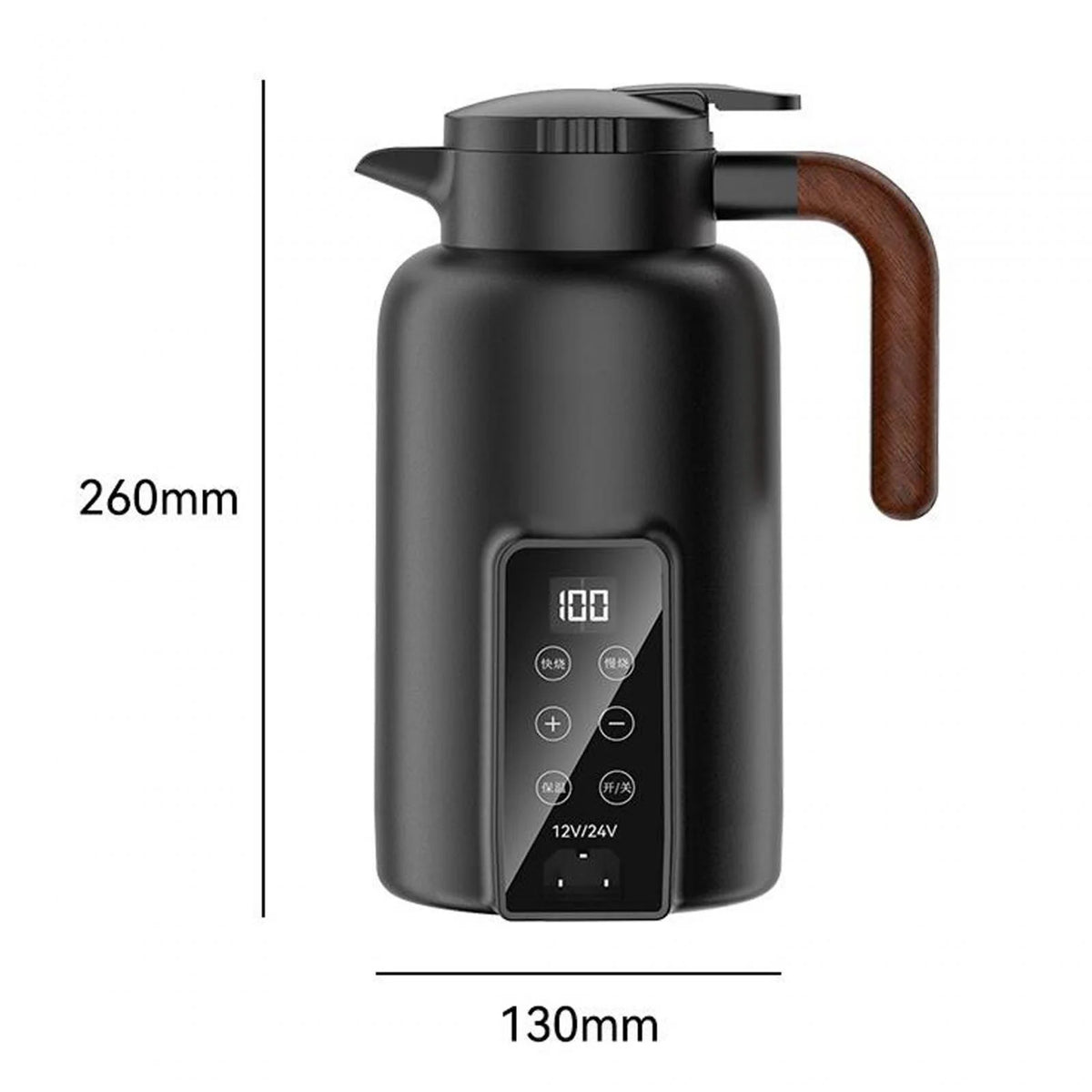 Car Heating Cup Electric Kettle Black Q92327