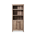 Rustic 5-Shelf Bookcase with Storage V850776