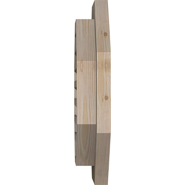 Octagonal Gable Vent, Unfinished Smooth Pine B6316