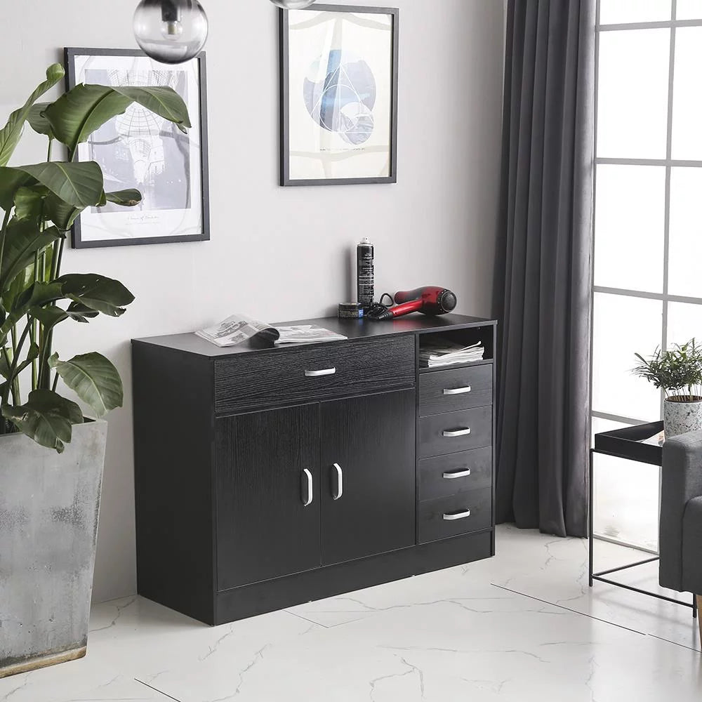 5 Drawer Black Storage Cabinet P495776