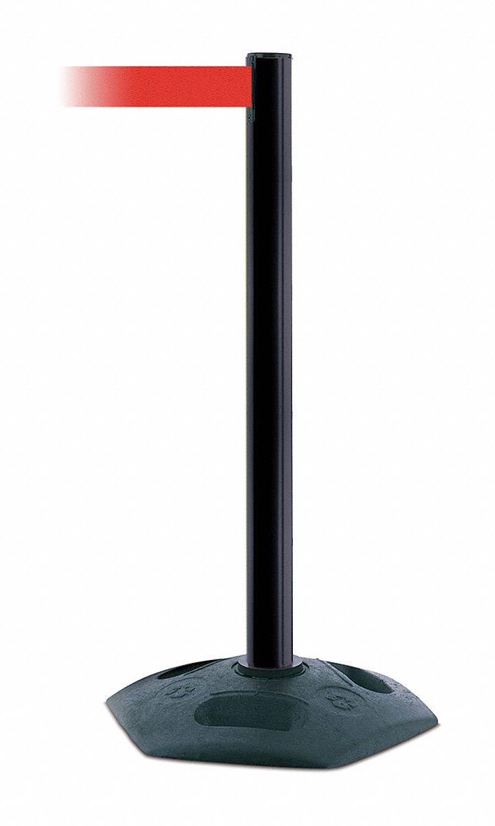 Red Barrier Post with Belt, 7-1/2 ft. L Q818072