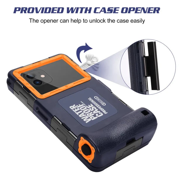 Waterproof Protective Case for Phones Up to 6.9 Inch with Lanyard V980