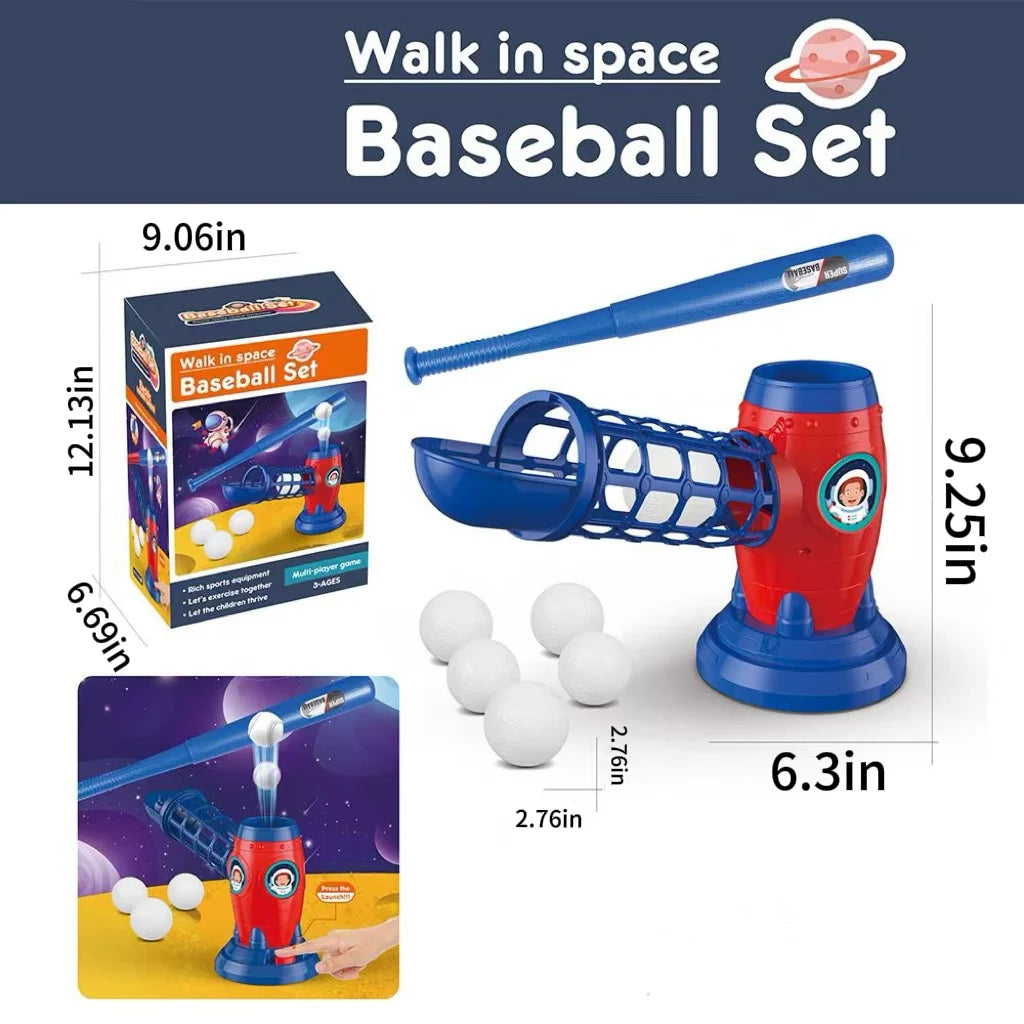 Baseball Pitching Machine Set with Remote Control Bat and 5 Balls P271