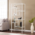 White Asymmetrical Bookcase Q6620