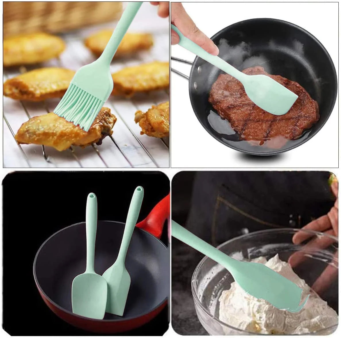 12 Pieces Silicone Kitchen Utensils Set with Holder T975248