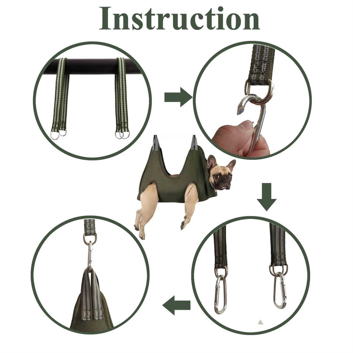 10 in 1 Pet Grooming Hammock Harness with Nail Clippers R472