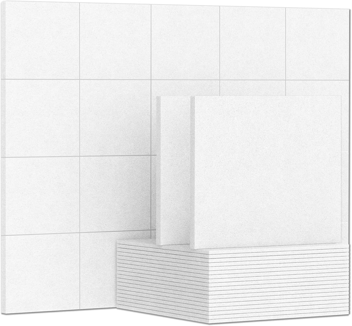 12 x 12 x 0.3 Inches Pack of 20 Sound Absorbing Panels Gray V835294