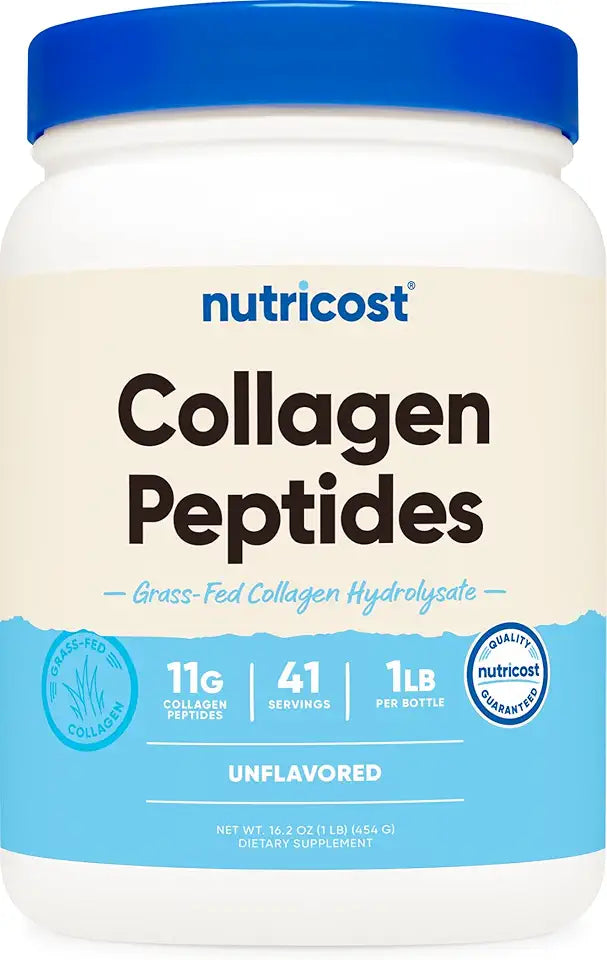 Grass-Fed Bovine Collagen Peptides Powder 1LB Unflavored M8834