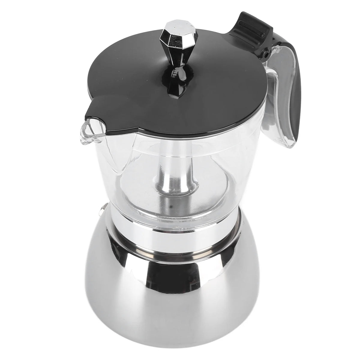Cafetera Espresso Moka de Acero Inoxidable, 6 Tazas D526