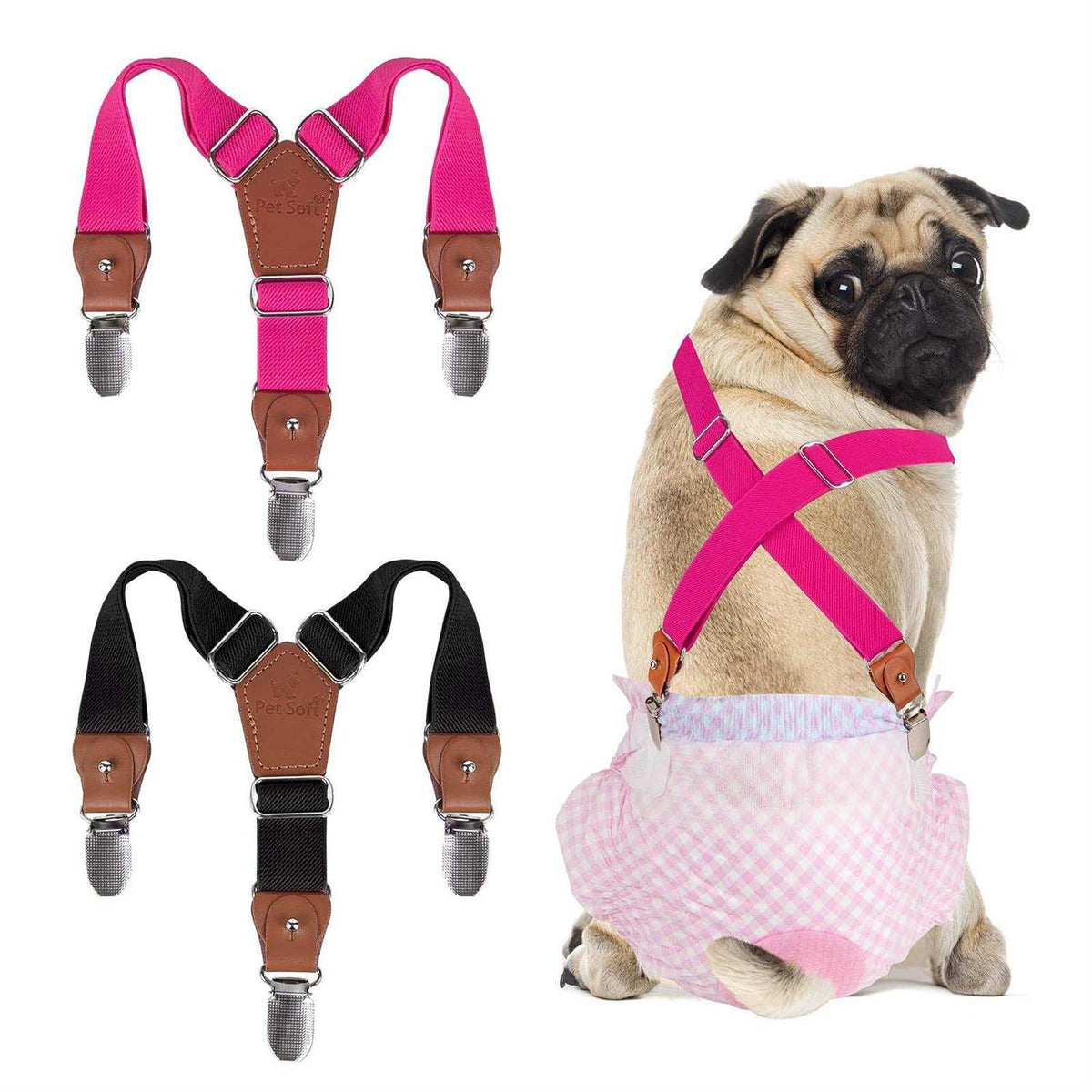2 Pieces Dog Diaper Suspenders A3228