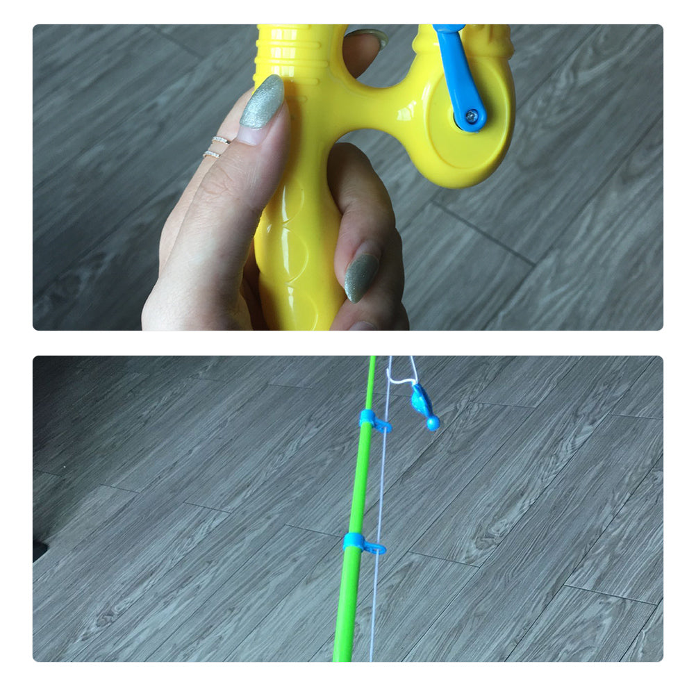 6pcs Plastic Fishing Rod Magnetic Fishing Game Educational Learning Toys U5521