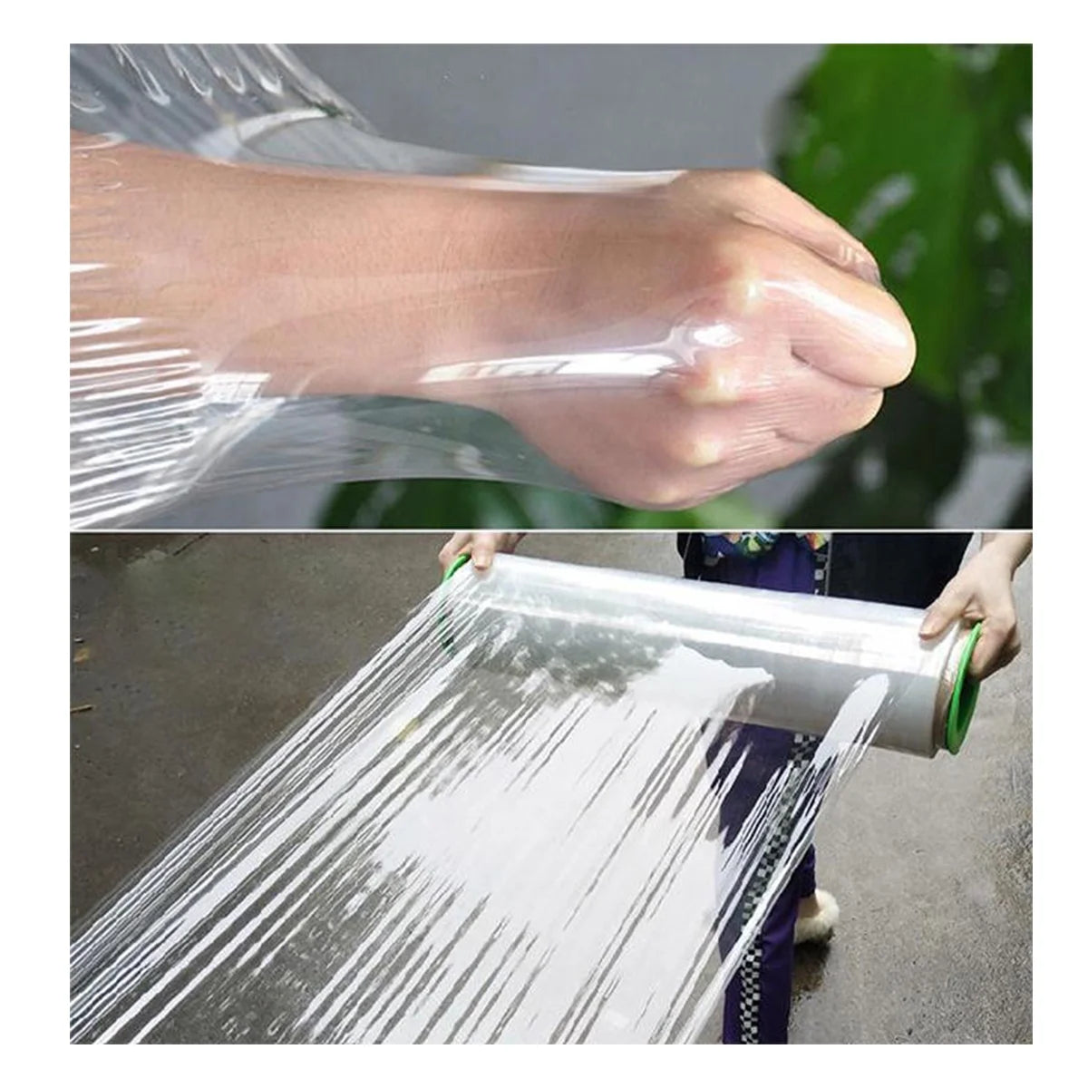 18" x 1500' Clear Cast Hand Stretch Film, 80 Gauge, 4 Rolls T233