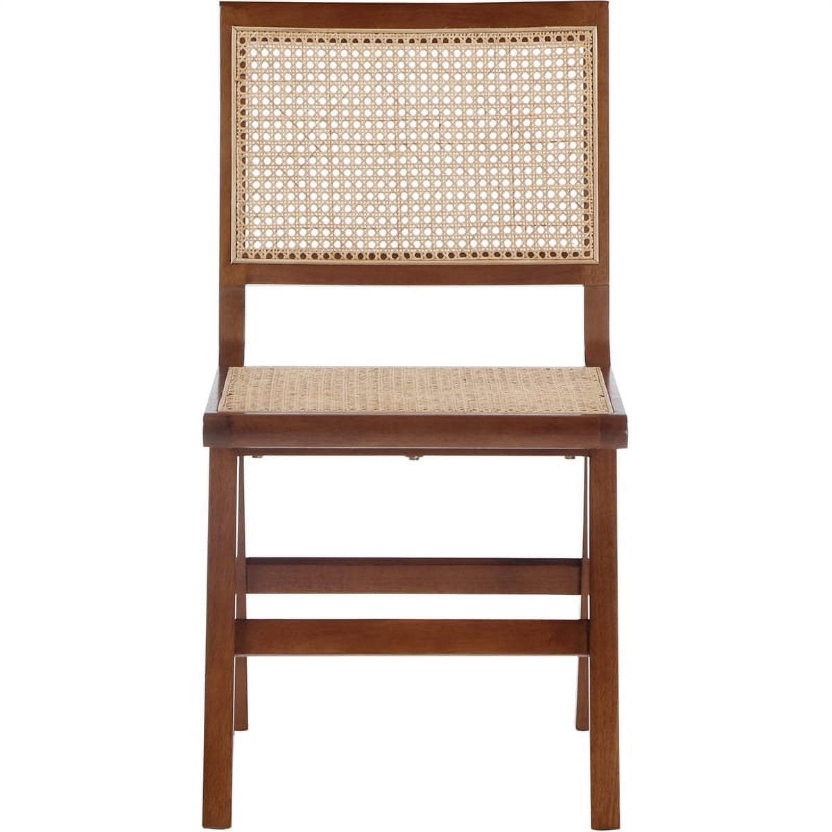 18.1" Solid Wood Dining Side Chair in Walnut (Set of 2) Q715499
