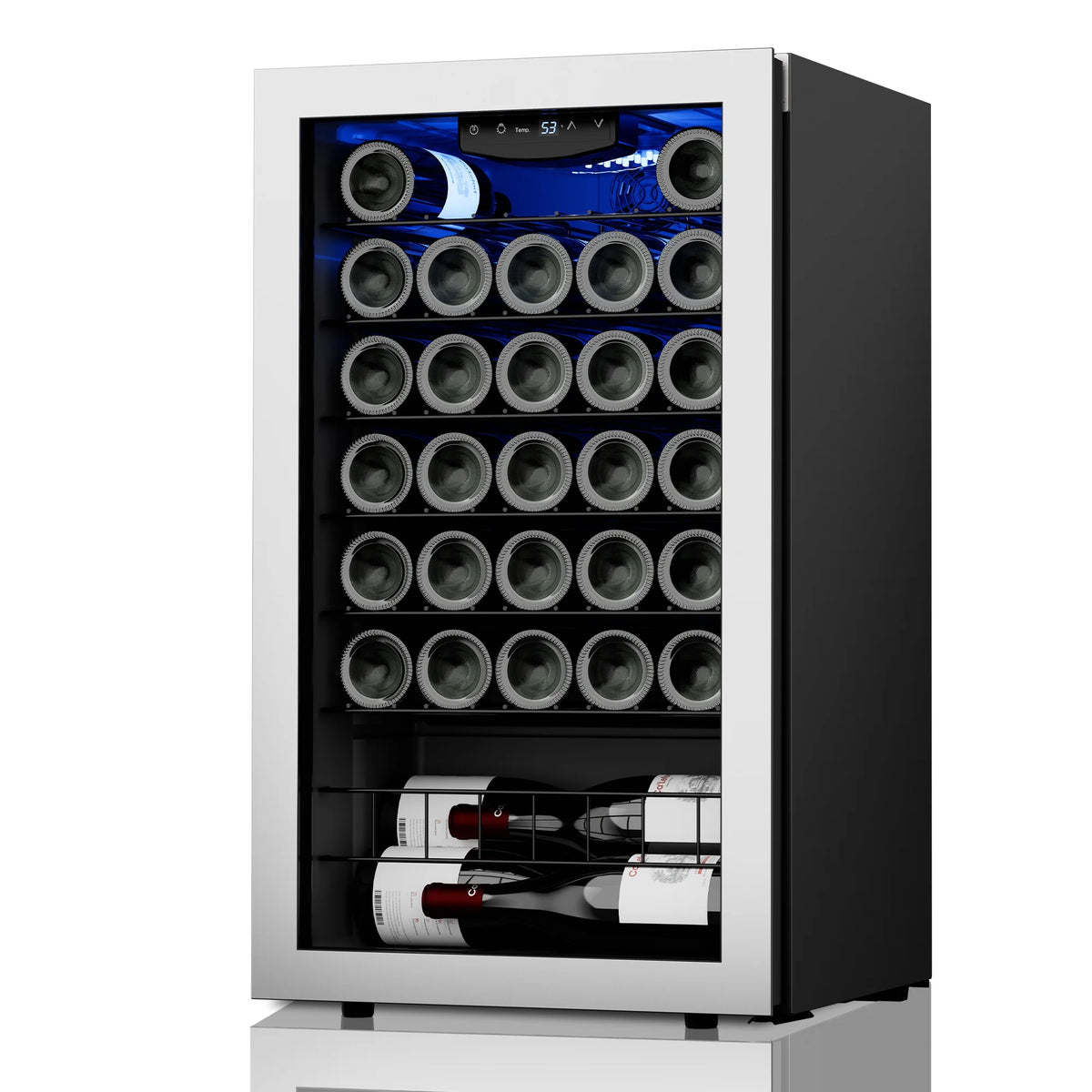 32 Bottle Mini Wine Cooler with Glass Door V356171