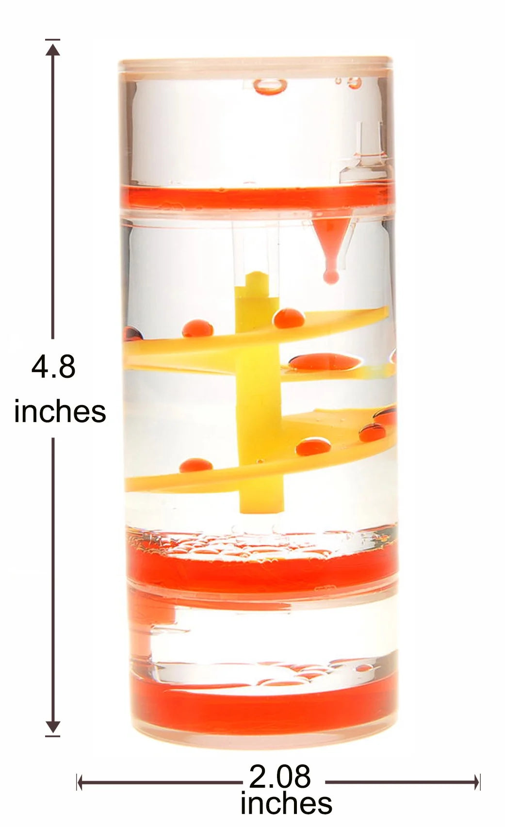 Red Spiral Cylinder Bubbler Z480